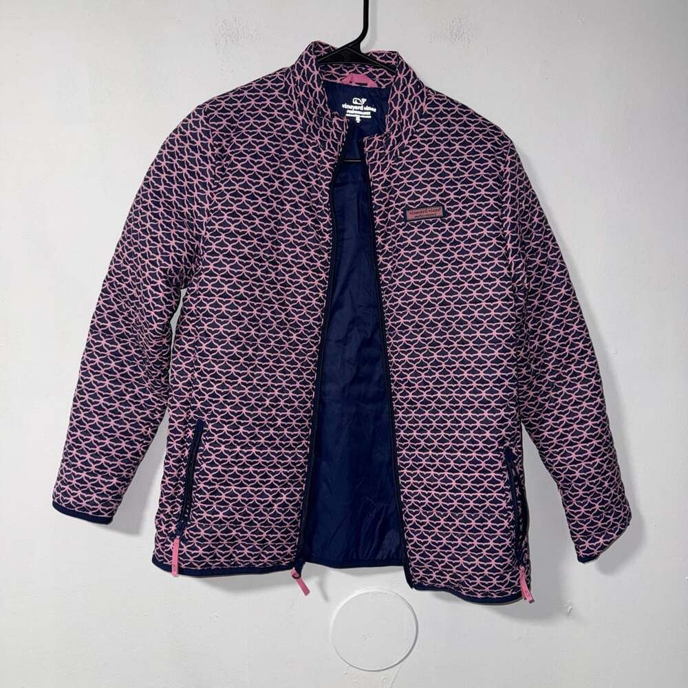 Vineyard Vines Performance Jacket Size XL Pink Blue